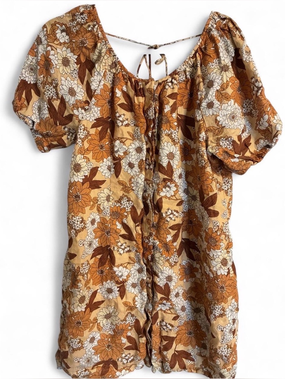 J. Crew Retro Floral Linen Dress Size 12